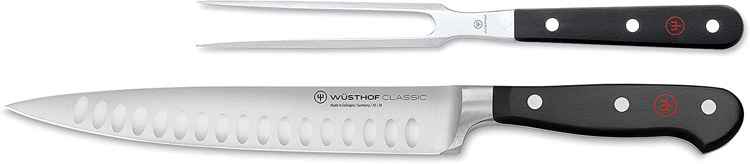 Wusthof Classic - 2 Pc. Carving Knife Set W/Hollow Edge 3 Wusthof Classic - 2 Pc. Carving Knife Set W/Hollow Edge