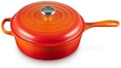 Le Creuset 3 3/4 Qt. Signature Enameled Cast Iron Cassadou W/Stainless Steel Knob - Flame
