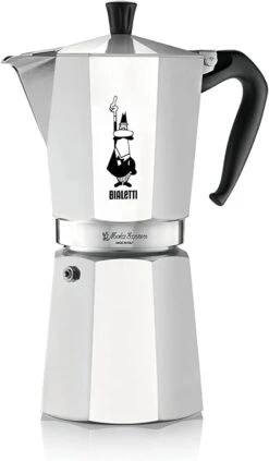 Bialetti Moka Express Espresso Maker Aluminum Silver 18 Cups