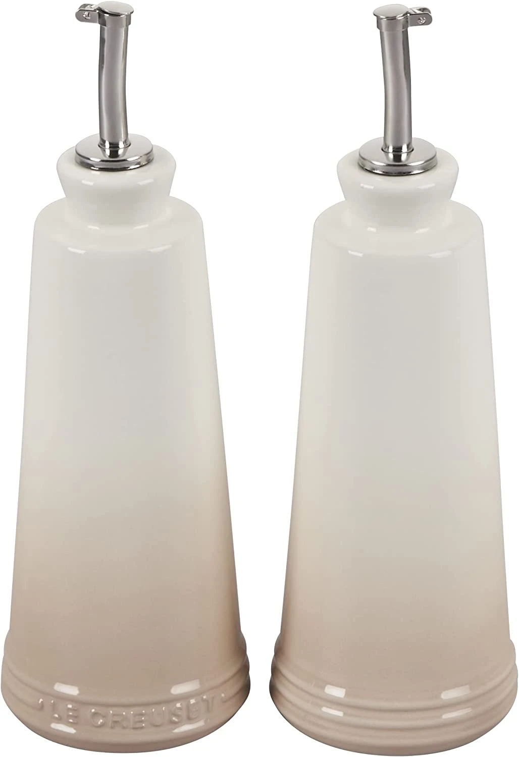 Le Creuset 10 Oz. Signature Oil & Vinegar Set - Meringue 3 Le Creuset 10 Oz. Signature Oil & Vinegar Set - Meringue