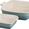 Le Creuset Set Of 2 Heritage Square Dishes - Sea Salt -Redel Cookware Shop 51DWUlBSqRL. AC SL1500