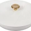 Le Creuset 3 3/4 Qt. Signature Braiser Eiffel Tower Embossed Lid & Gold Knob - White -Redel Cookware Shop 51Qj CcthfL. AC SL1500