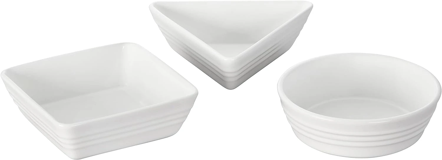 Le Creuset Set Of 3 Tapas Dishes - White 3 Le Creuset Set Of 3 Tapas Dishes - White
