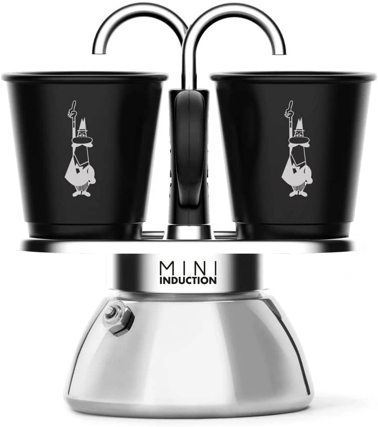 Bialetti Set Mini Induction Express Black 2 Cup Plus 2 Bicchierini 2 Bialetti Set Mini Induction Express Black 2 Cup Plus 2 Bicchierini