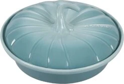 Le Creuset 9" Figural Pumpkin Baker W/Lid - Sea Salt