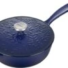 Le Creuset 2 1/4 Qt. Enameled Cast Iron Saucier W/Olive Branch Embossed Lid - Indigo -Redel Cookware Shop 610ENgvR 9L. AC SX679