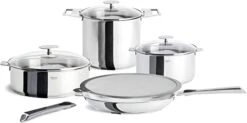 Cristel Casteline Stainless Steel 12 Piece Cookware Set