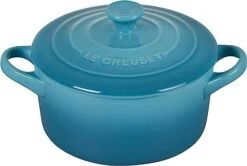 Le Creuset 14 Oz. Stoneware Mini Round Cocotte- Caribbean