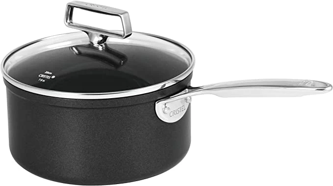 Cristel Castel'Pro Ultralu Non Stick Saucepan W/Lid - 1.5 Qt. 3 Cristel Castel'Pro Ultralu Non Stick Saucepan W/Lid - 1.5 Qt.