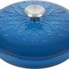 Le Creuset 2 1/4 Qt. Signature Braiser - Embossed Snowflake W/Stainless Steel Knob - Marseille- Personalized Engraving Available -Redel Cookware Shop 61LQfic52vL. AC SX679