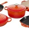 Le Creuset 7-Piece Signature Enameled Cast Iron Cookware Set - Flame