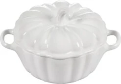 Le Creuset 12 Oz. Stoneware Pumpkin Round Cocotte - White