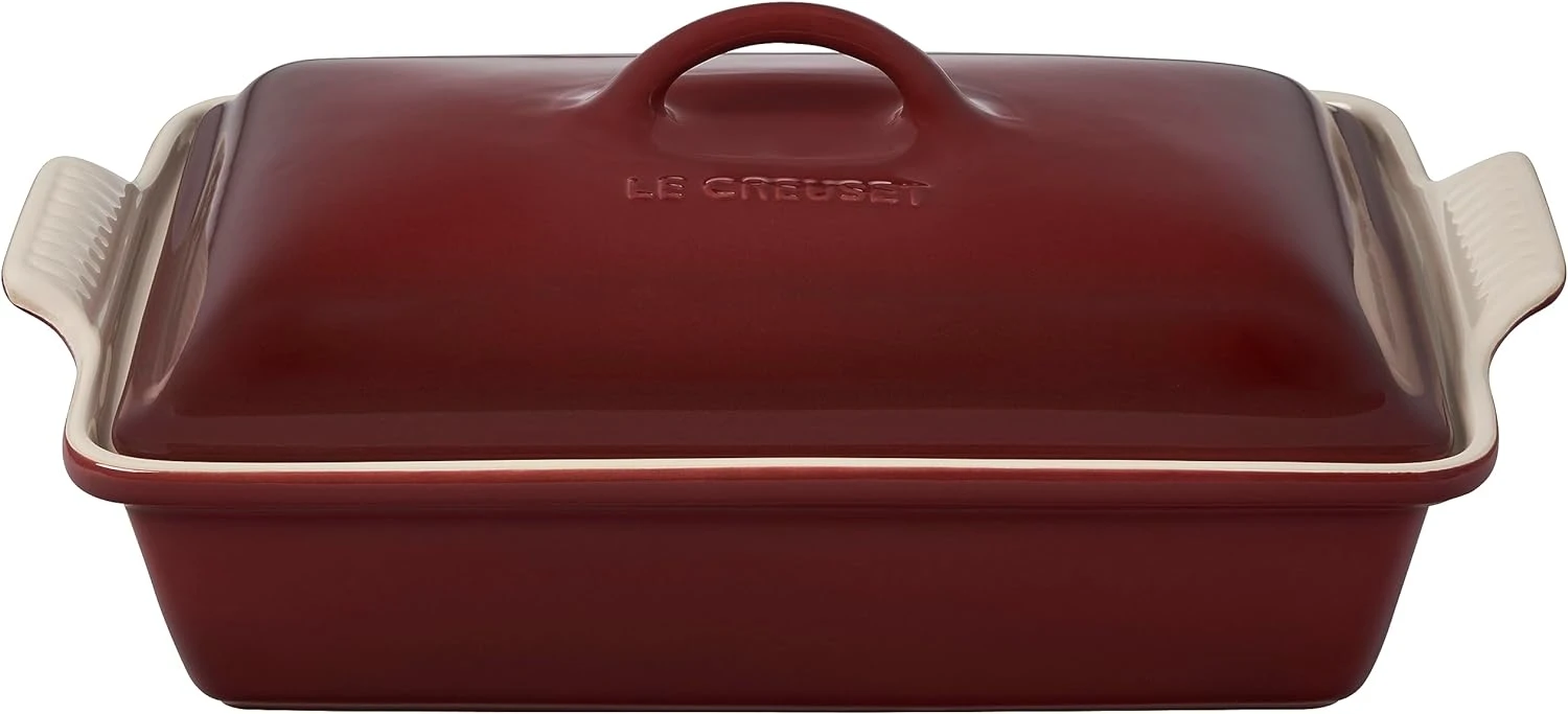 Le Creuset 4 Qt. (12" X 9") Heritage Covered Rectangular Casserole - Rhone 3 Le Creuset 4 Qt. (12" X 9") Heritage Covered Rectangular Casserole - Rhone