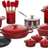 Le Creuset 20-Piece Mixed Material Cookware Set - Cerise