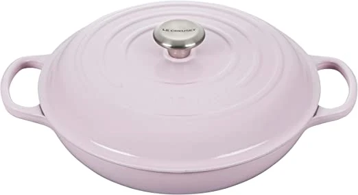 Le Creuset 3 1/2 Qt. Signature Braiser W/Stainless Steel Knob - Shallot- Personalized Engraving Available 3 Le Creuset 3 1/2 Qt. Signature Braiser W/Stainless Steel Knob - Shallot- Personalized Engraving Available