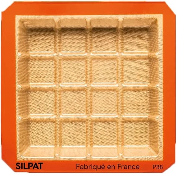 Silpat Square Tablette Mold 10 1/4'' X 10 1/4'' 3 Silpat Square Tablette Mold 10 1/4'' X 10 1/4''