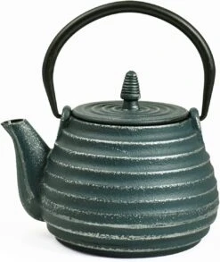 Frieling Cast Iron Teapot Tebie ClassicWith Stainless Steel Strainer 27 Fl. Oz - Green/Silver