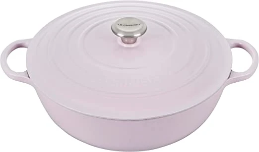 Le Creuset 7 1/2 Qt. Signature Enameled Cast Iron Chef's Oven W/Stainless Steel Knob - Shallot- Personalized Engraving Available 3 Le Creuset 7 1/2 Qt. Signature Enameled Cast Iron Chef's Oven W/Stainless Steel Knob - Shallot- Personalized Engraving Available