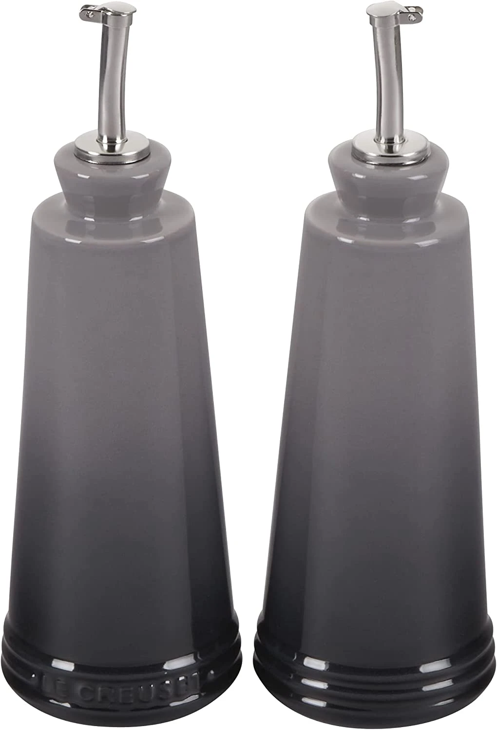 Le Creuset 10 Oz. Signature Oil & Vinegar Set - Oyster 3 Le Creuset 10 Oz. Signature Oil & Vinegar Set - Oyster