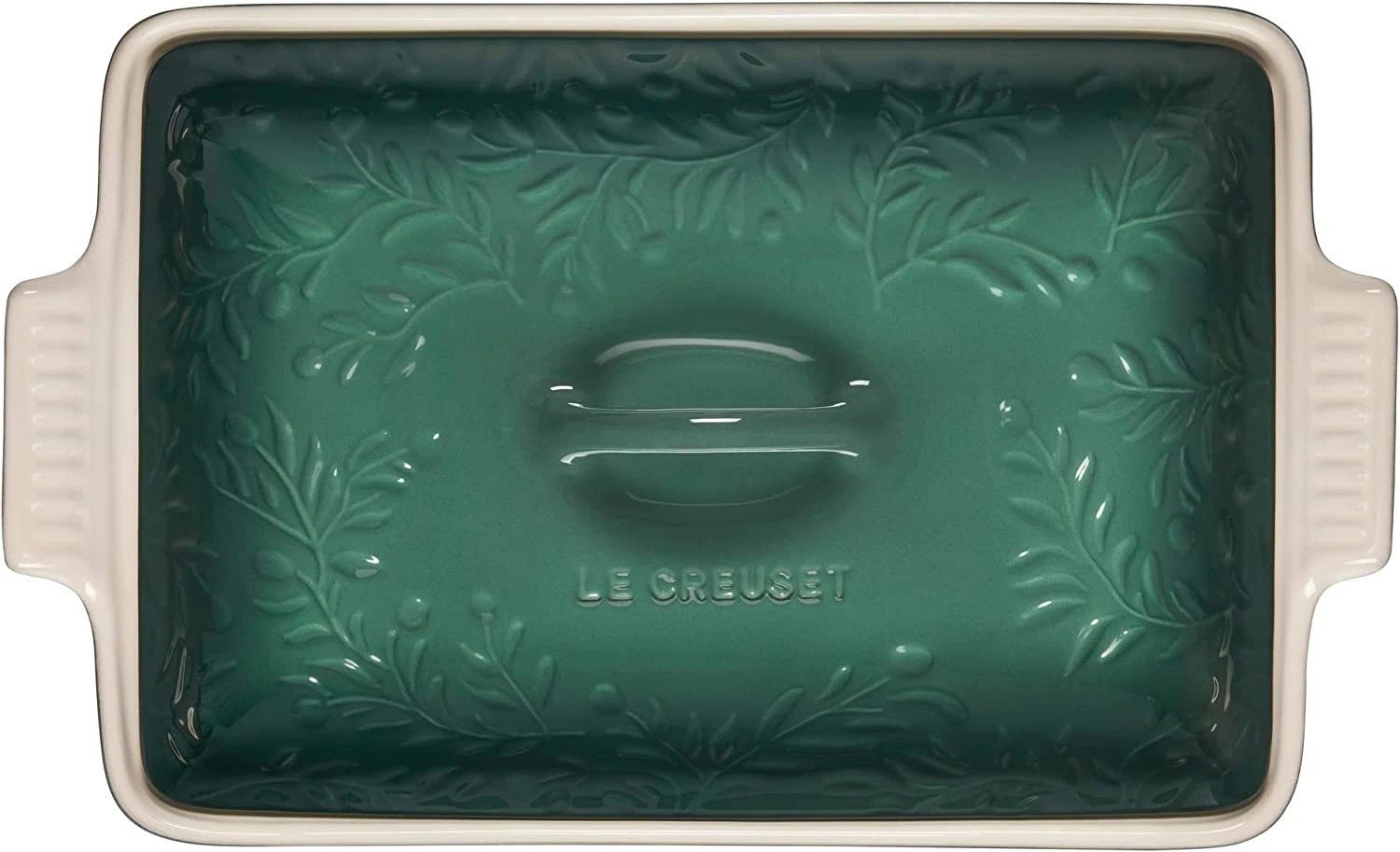 Le Creuset 4 Qt. (12" X 9") Heritage Covered Rectangular Casserole W/Olive Branch Embossed Lid - Artichaut 3 Le Creuset 4 Qt. (12" X 9") Heritage Covered Rectangular Casserole W/Olive Branch Embossed Lid - Artichaut