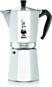 Bialetti Moka Express Espresso Maker Aluminum Silver 12 Cups