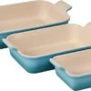 Le Creuset Set Of 3 HeritageRectangular Dishes - Caribbean -Redel Cookware Shop 61yO88zyfML. AC SX679