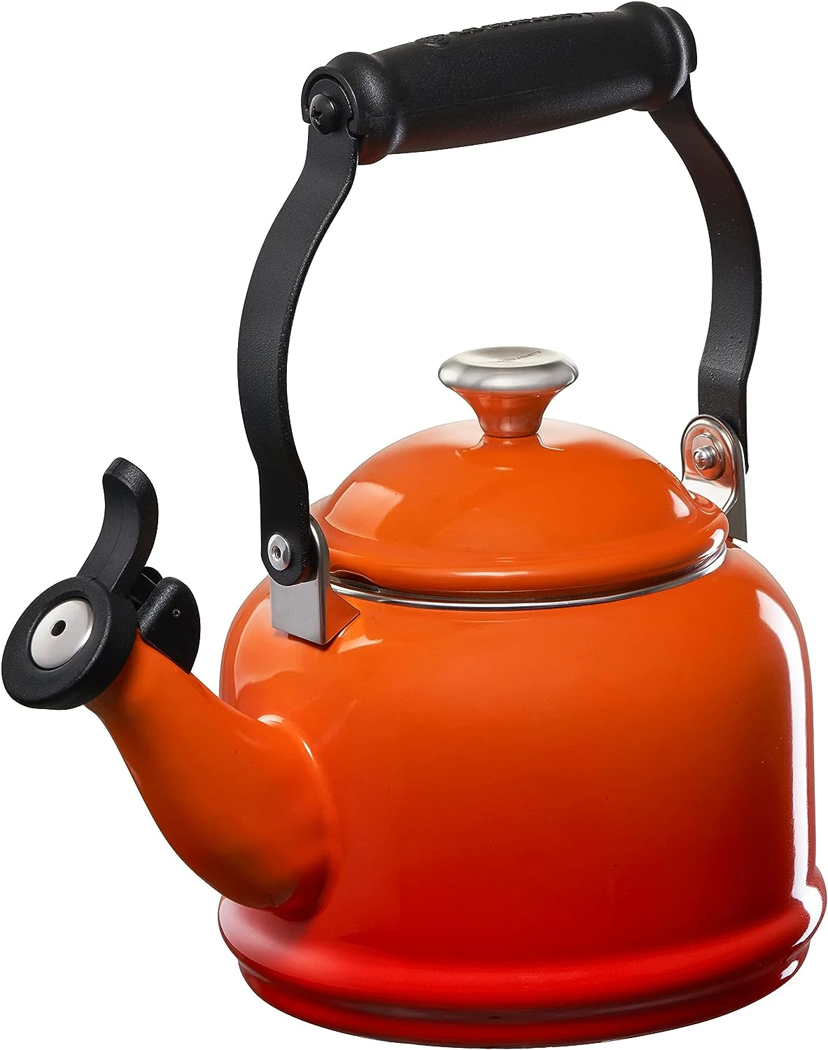 Le Creuset 1 1/4 Qt. Demi Kettle W/Stainless Steel Knob - Flame 3 Le Creuset 1 1/4 Qt. Demi Kettle W/Stainless Steel Knob - Flame