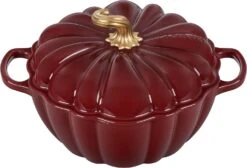 Le Creuset 4 Qt Figural Pumpkin Cocotte W/Gold Figural Knob - Rhone
