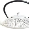 Ja By Frieling Shimauma Cast Iron Teapot With Stainless Steel Infuser 34 Oz - White