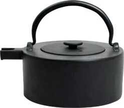Ja By Freiling Tawa Cast Iron Teapot With Stainless Steel Infuser 17 Oz - Black