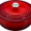 Le Creuset 2 3/4 Qt. Enameled Cast Iron Classic Shallow Round Dutch Oven W/ Stainless Steel Knob - Cerise- Personalized Engraving Available -Redel Cookware Shop 71YBdj4FITL. AC SL1500