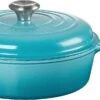 Le Creuset 3 3/4 Qt. Signature Enameled Cast Iron Cassadou W/Stainless Steel Knob - Caribbean -Redel Cookware Shop 71Z2FibooLL. AC SL1500