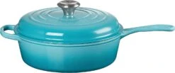 Le Creuset 3 3/4 Qt. Signature Enameled Cast Iron Cassadou W/Stainless Steel Knob - Caribbean