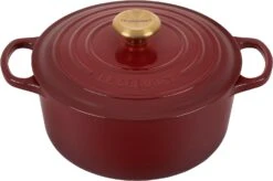 Le Creuset 5 1/2 Qt. Signature Round Dutch Oven W/Gold Knob - Rhone