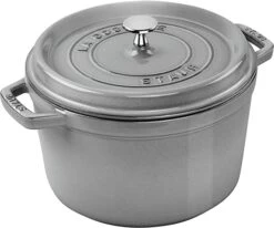 Staub Cast Iron Tall Cocotte 5 Qt - Graphite