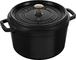 Staub Cast Iron Tall Cocotte 5 Qt - Black