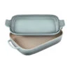 Le Creuset 2 3/4 Qt. (14 3/4" X 9" X 2 1/2") Rectangular Dish W/Platter Lid - Sea Salt -Redel Cookware Shop RS17244 RS12875 PG2015 13717 5 lpr
