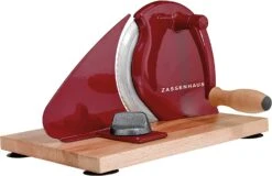 Zassenhaus Manual Bread Slicer Classic Hand Crank 11.75 In By 8 In - Red