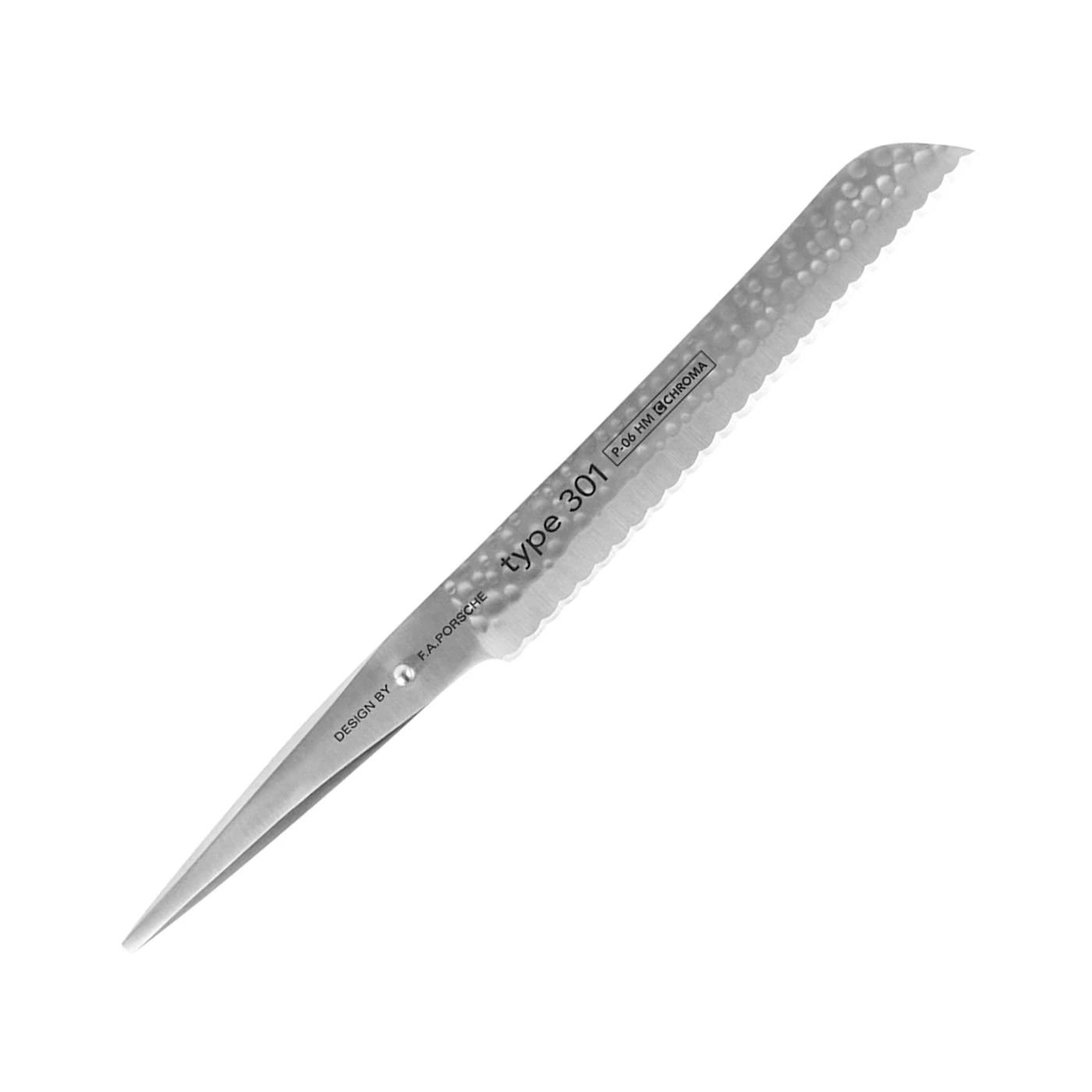 Chroma Type 301: 8 1/2" Bread Knife - Hammered Finish 3 Chroma Type 301: 8 1/2" Bread Knife - Hammered Finish