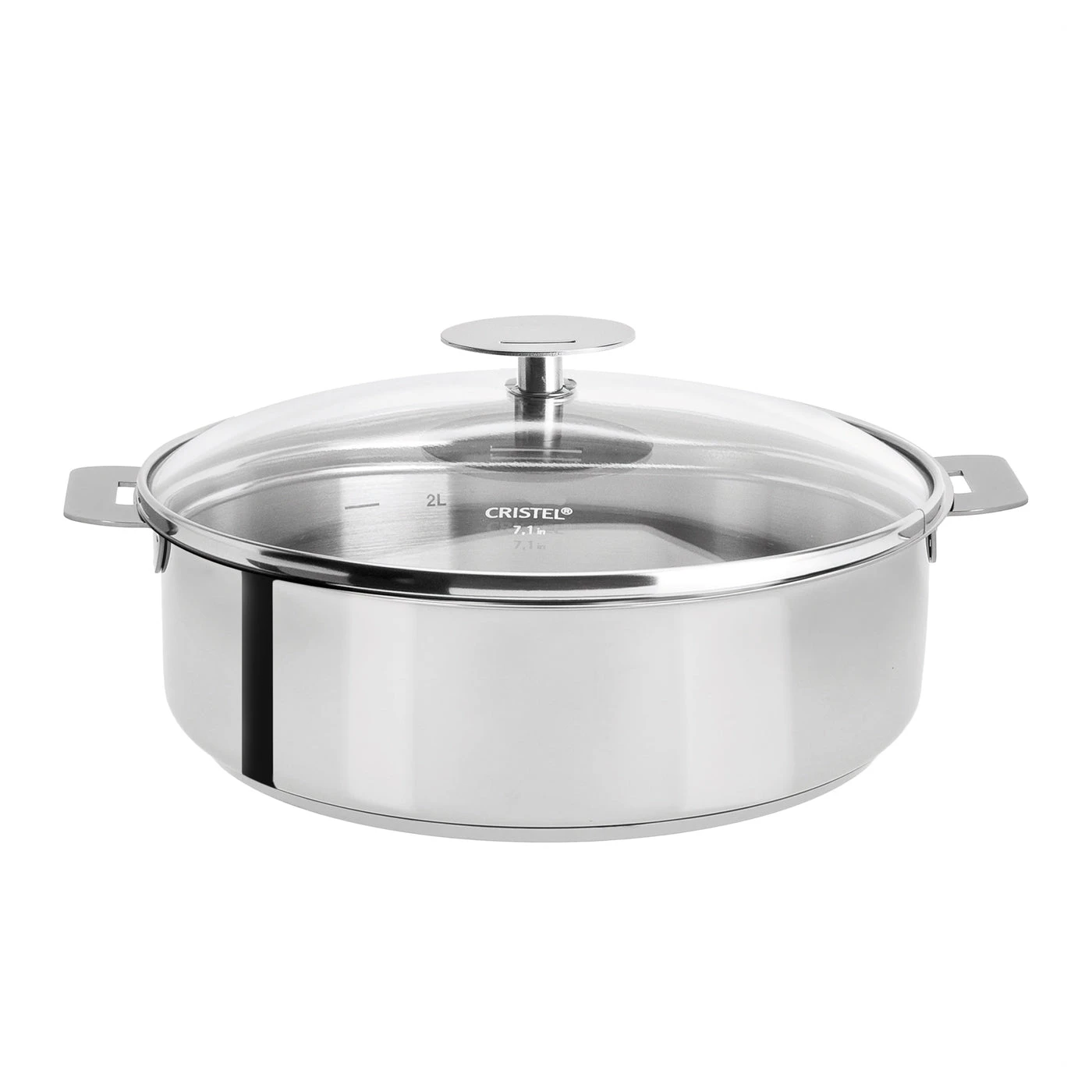 Cristel Mutine Removable Handle - 5.5 Qt Saute Pan W/Lid 3 Cristel Mutine Removable Handle - 5.5 Qt Saute Pan W/Lid