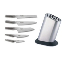 Global G-835/WS - 6 Pc. Knife Block Set