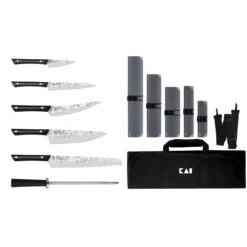 Kai Pro 7 Pc Culinary Knife Set W/Knife Roll