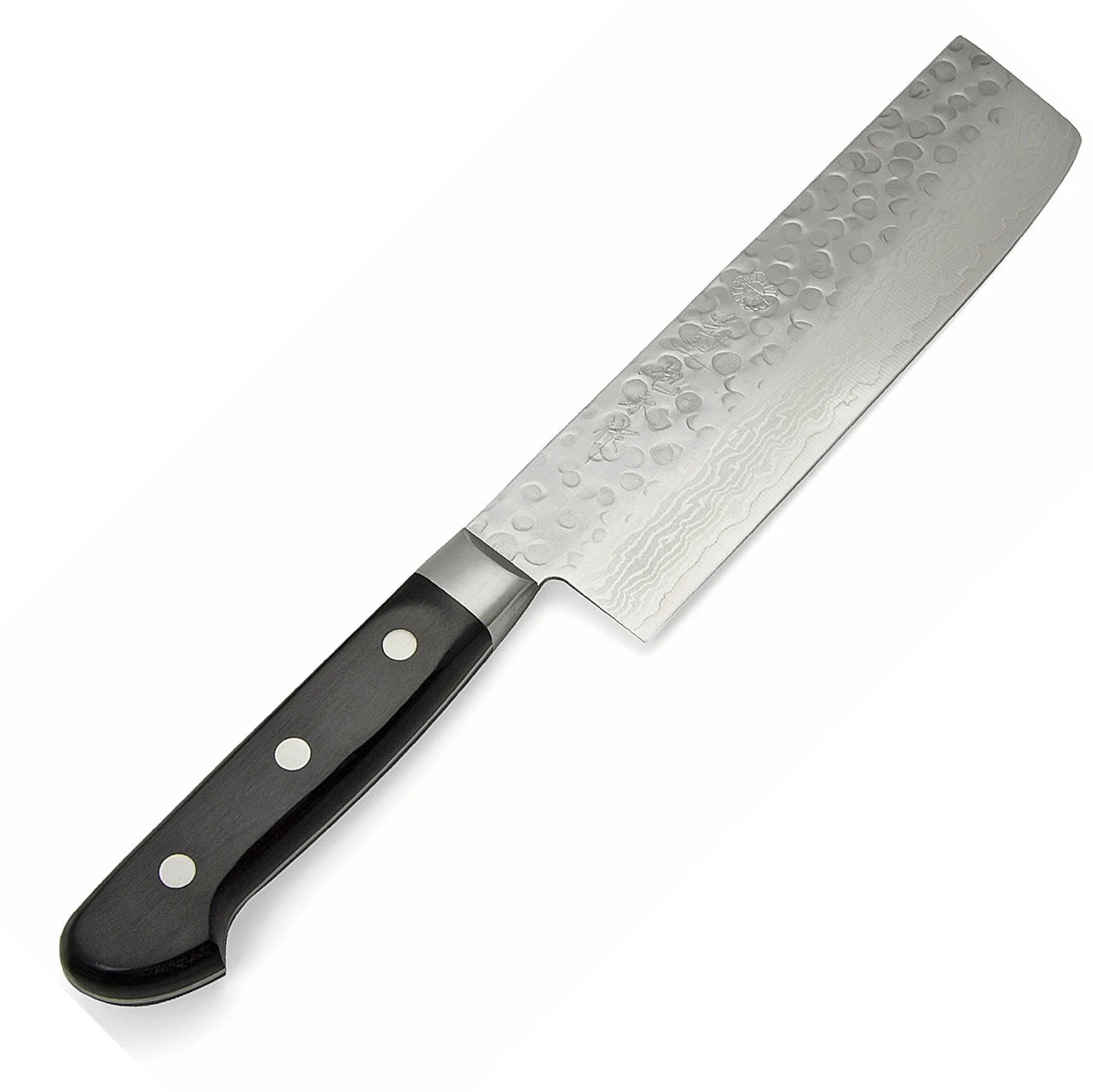 Kikuichi Warikomi Tsuchime Damascus Gold 6.5" Nakiri Knife 3 Kikuichi Warikomi Tsuchime Damascus Gold 6.5" Nakiri Knife