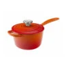 Le Creuset 1 3/4 Qt. Signature Saucepan W/Stainless Steel Knob - Flame -Redel Cookware Shop le creuset 1 1 2 qt sig iron handle prec pour saucepan flame ls2518 162ss
