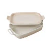 Le Creuset 2 3/4 Qt. (14 3/4" X 9" X 2 1/2") Rectangular Dish W/Platter Lid - Meringue