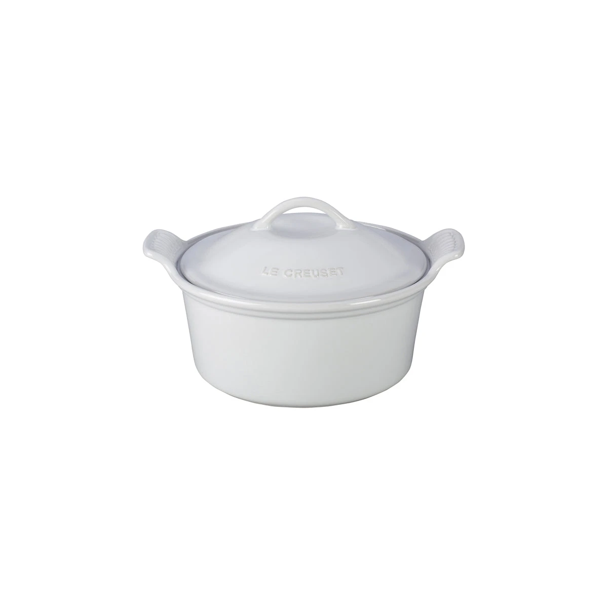 Le Creuset 18 Oz. (6 1/4") Heritage Covered Cocotte - White 3 Le Creuset 18 Oz. (6 1/4") Heritage Covered Cocotte - White
