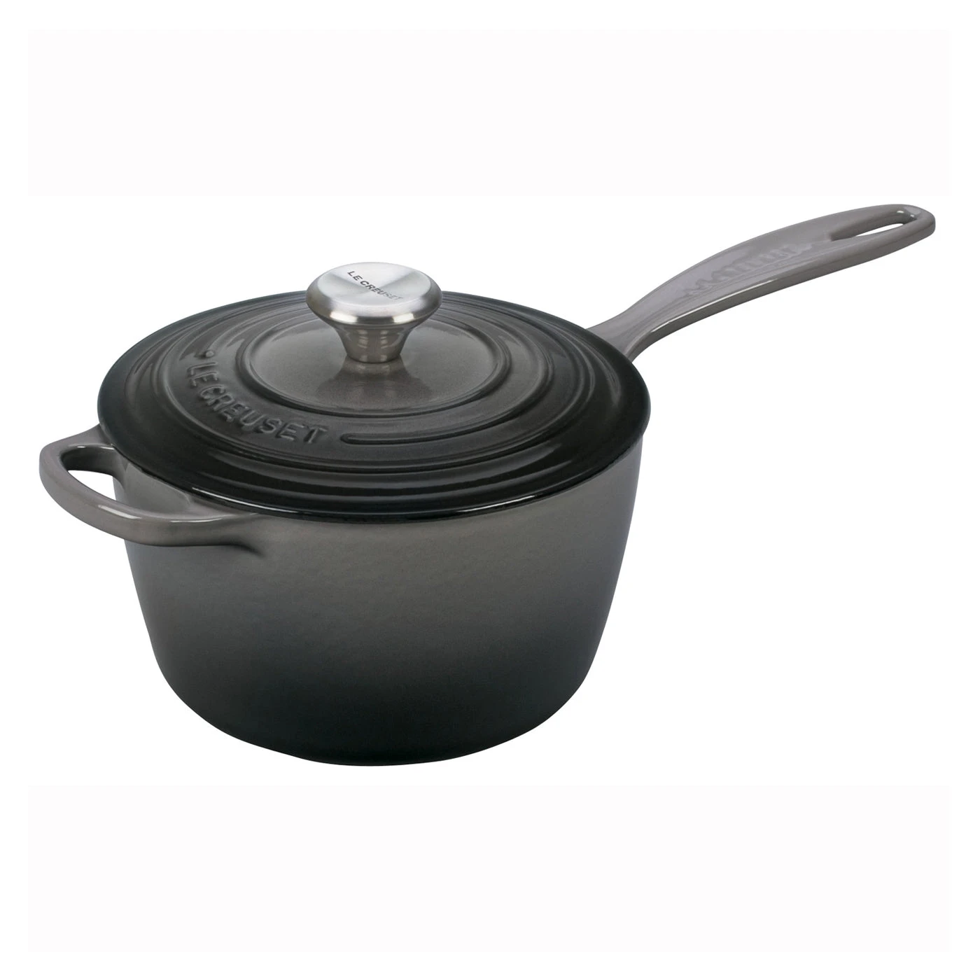 Le Creuset 2 1/4 Qt. Signature Saucepan W/Stainless Steel Knob - Oyster- Personalized Engraving Available 3 Le Creuset 2 1/4 Qt. Signature Saucepan W/Stainless Steel Knob - Oyster- Personalized Engraving Available