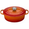 Le Creuset 2 3/4 Qt. Signature Oval Dutch Oven W/Stainless Steel Knob - Flame- Personalized Engraving Available -Redel Cookware Shop le creuset 2 3 4 qt signature oval dutch oven flame ls2502 232ss