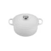 Le Creuset 3 1/2 Qt. Signature Round Dutch Oven W/Stainless Steel Knob - White 2 Le Creuset 3 1/2 Qt. Signature Round Dutch Oven W/Stainless Steel Knob - White -Redel Cookware Shop le creuset 3 1 2 qt signature round dutch oven white ls2501 2216ss