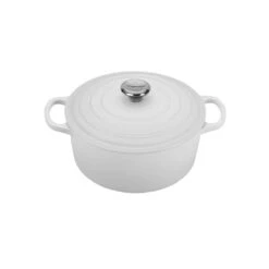 Le Creuset 3 1/2 Qt. Signature Round Dutch Oven W/Stainless Steel Knob - White